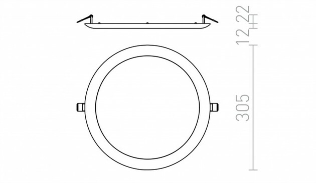 RENDL DADA 30 zápustná chrom 230V LED 24W 3000K R12887