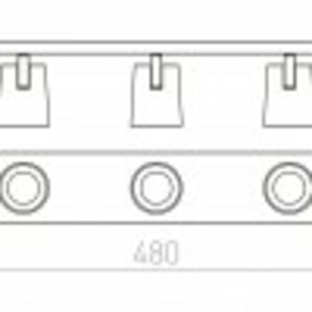 RENDL KENNY III přisazená bílá/černá 230V GU10 3x35W R12918