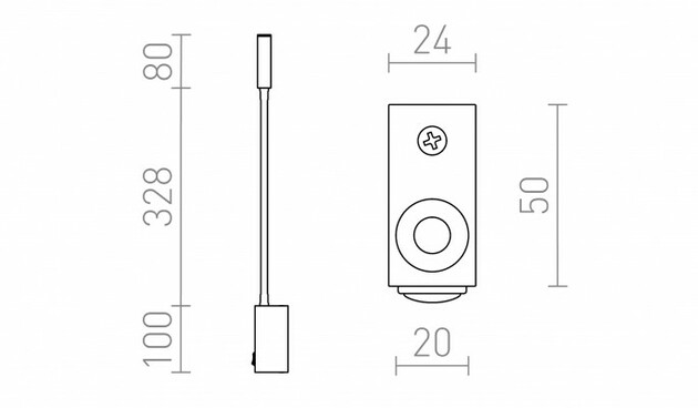 RENDL EKE nástěnná černá 230V LED 3W 60° 3000K R12945