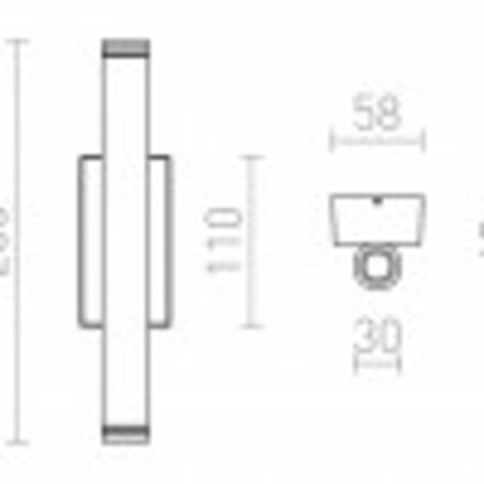 RENDL ZANE nástěnná matný nikl 230V LED 2x3W 60° IP54 3000K R12960