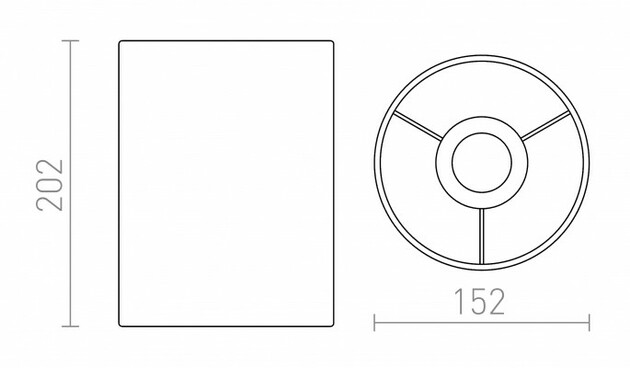 RENDL RON 15/20 stínidlo Polycotton černá/bílé PVC max. 28W R13049
