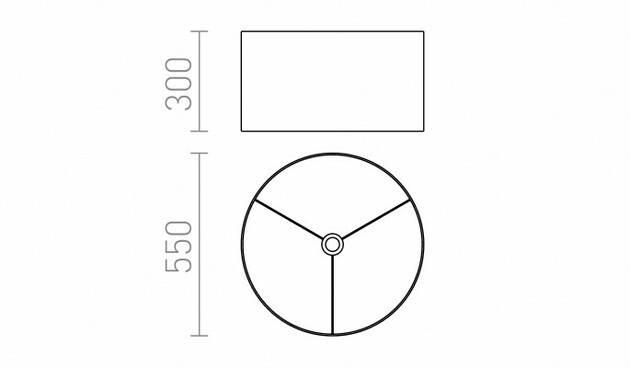 RENDL RON 55/30 stínidlo Polycotton černá/bílé PVC max. 23W R13051