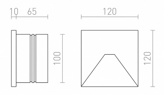 RENDL CRISPI zápustná dekor teraso 230V LED 3W 3000K R13094