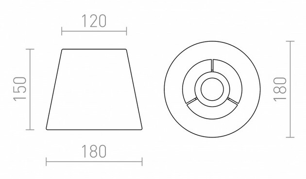 RENDL NIZZA 18/15 stínidlo Polycotton bílá/bílé PVC max. 28W R13113