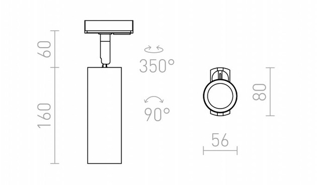 RENDL MAVRO DIMM pro tříokr. lištu černá/zlatá 230V LED 12W 38° 3000K R13173