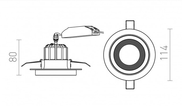 RENDL SHARM R I zápustná černá/černá měď 230V LED 10W 24° 3000K R13239