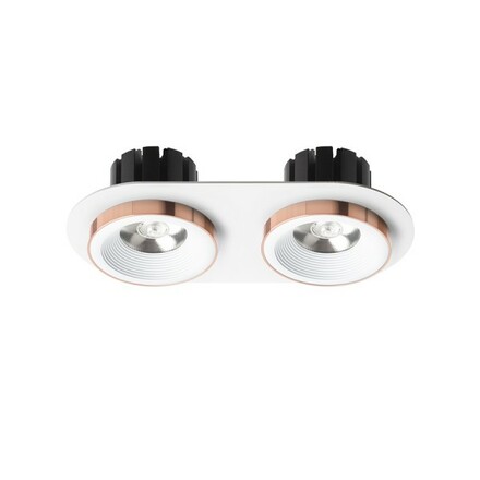 RENDL SHARM R II zápustná bílá měď 230V LED 2x10W 24° 3000K R13240