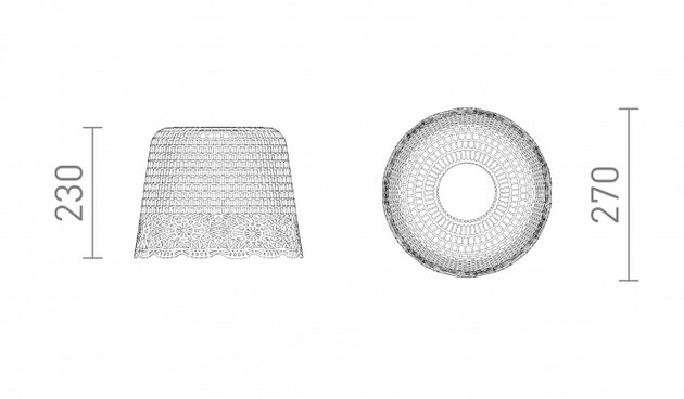 RENDL DAISY závěsné stínidlo růžová max. 15W R13278