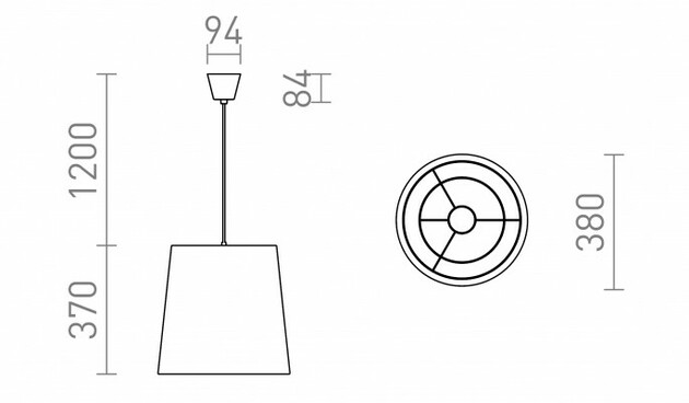 RENDL POLLOCK závěsná bílá/světle šedá 230V E27 28W R13280