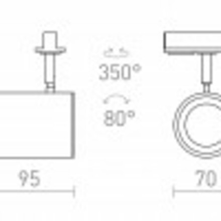 RENDL CADENZA pro jednookr. lištu bílá 230V LED GU10 10W R13346