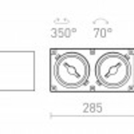 RENDL JAMES II DIMM stropní matná bílá 230V LED 2x15W 24° 3000K R13362