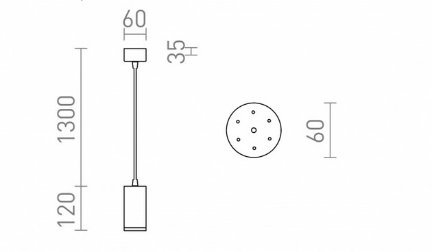 RENDL BELENOS závěsná bílá 230V LED GU10 9W R13365