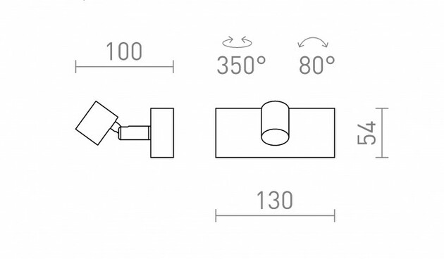 RENDL TRICA I nástěnná bílá 230V GU10 25W R13371