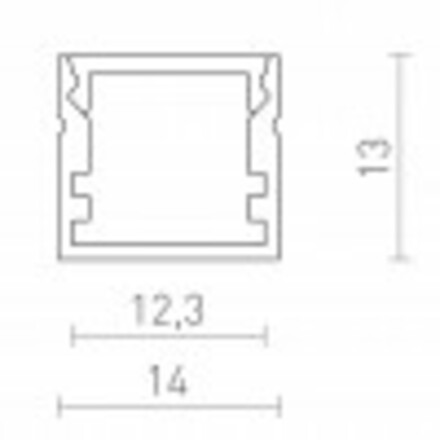 RENDL LED PROFILE C přisazený 1m  R13383