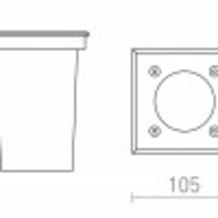 RENDL ORBU SQ 10 zápustná nerezová ocel 230V LED GU10 15W IP67 R13439