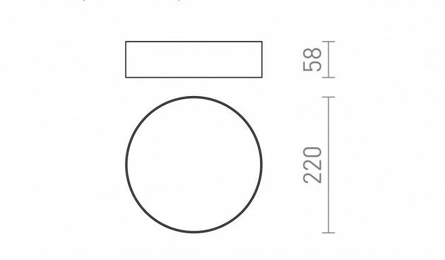 RENDL LARISA R 22 stropní černá 230V LED 20W 3000K R13483