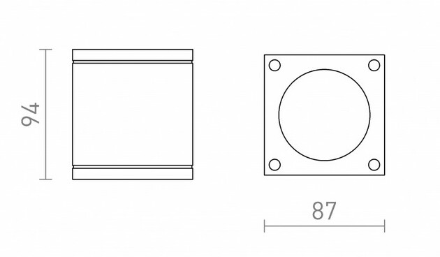 RENDL RODGE stropní šedá 230V GU10 35W IP54 R13510