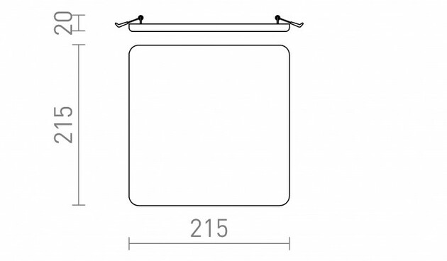 RENDL BELI SQ 21 zápustná mléčný akryl 230V LED 27W IP65 3000K R13522