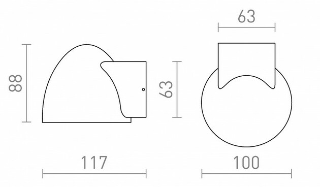 RENDL BOURDON nástěnná antracitová 230V GU10 35W IP54 R13559