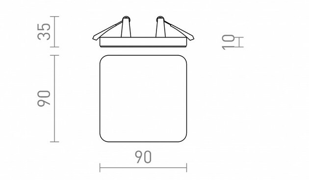 RENDL BJORK SQ 9 zápustná černá 230V LED 6W 3000K R13589