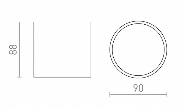 RENDL SENZA R stropní antracitová čiré sklo 230V LED 6W IP54 3000K R13623