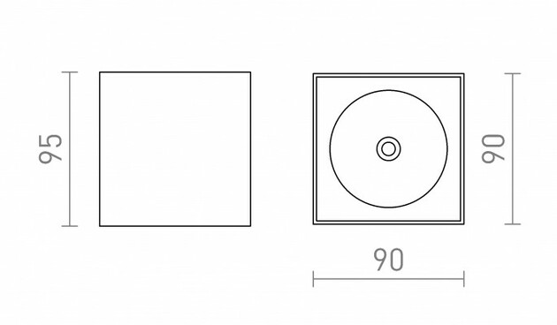RENDL SENZA SQ stropní antracitová čiré sklo 230V LED 6W IP65 3000K R13625