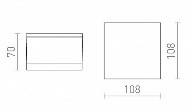 RENDL ORIN SQ stropní antracitová satinovaný akryl 230V LED 10W IP54 3000K R13629