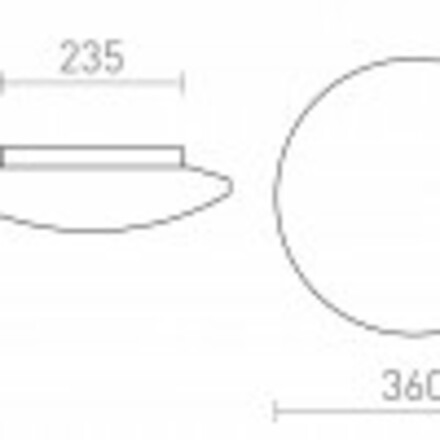 RENDL SARA LED 36 stropní opálové sklo/chrom 230V LED 24W IP44 3000K R13688