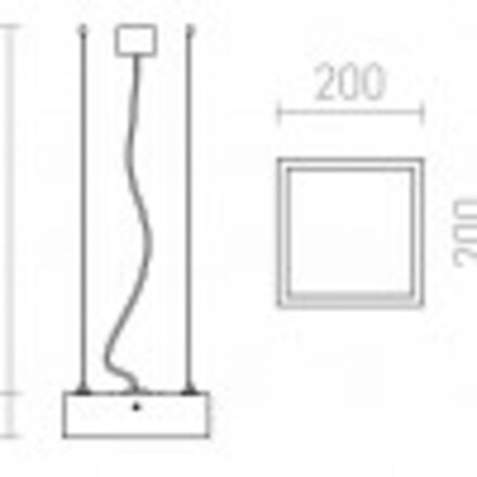 RENDL STRUCTURAL LED 20x20 závěsná česaný hliník 230V LED 12W 3000K R13709