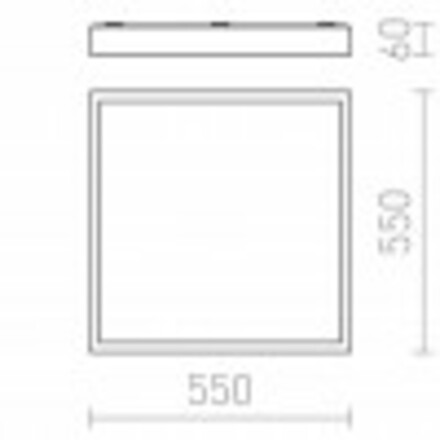 RENDL STRUCTURAL LED 55x55 přisazená bílá 230V LED 48W 3000K R13711