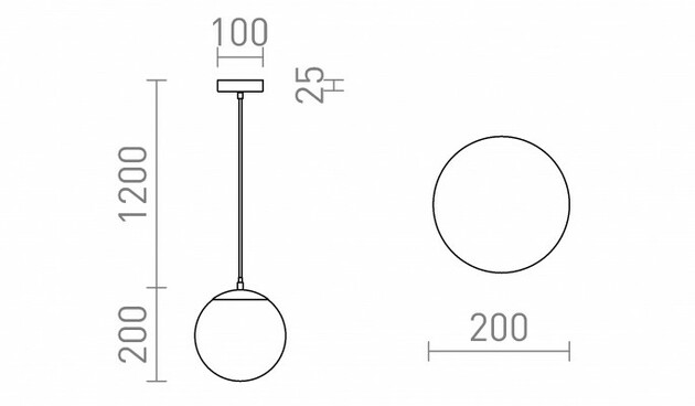 RENDL LUNA 20 závěsná opálové sklo/chrom 230V LED E27 15W R13745