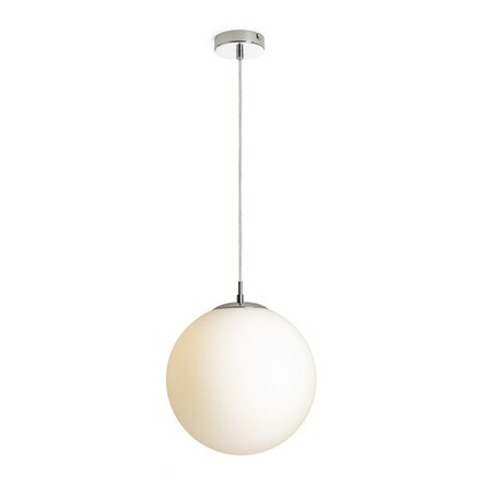 RENDL LUNA 30 závěsná opálové sklo/chrom 230V LED E27 15W R13747