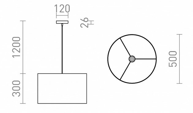 RENDL FANCY 50/30 závěsná kouřová fólie 230V E27 20W R13748