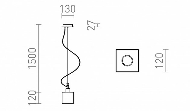 RENDL DADOS NEW závěsná opálové sklo/chrom 230V E27 28W R13821