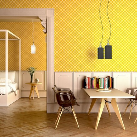 RENDL LIZ NEW závěsná černá chrom 230V E27 28W R13823