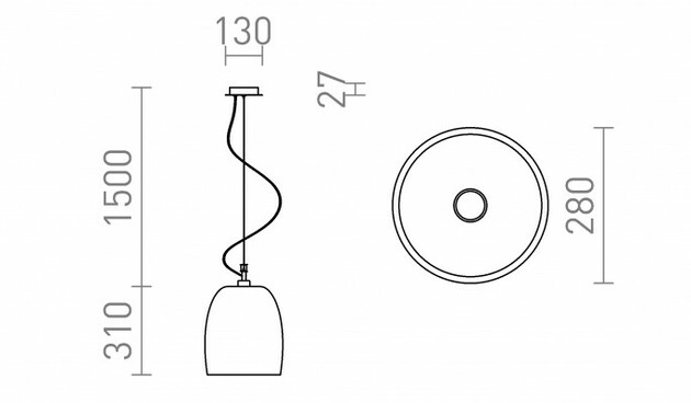 RENDL COROA NEW 28 závěsná opálové sklo/chrom 230V E27 53W R13824