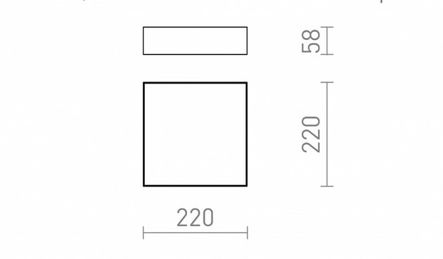 RENDL LARISA SQ 22 DIMM stropní bílá 230V LED 20W 3000K R13851