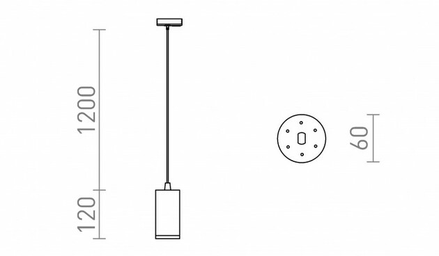 RENDL BELENOS pro jednookr. lištu závěsná bílá 230V LED GU10 9W R13862