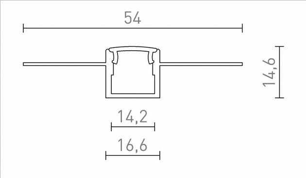 RENDL LED PROFILE B zápustný 1m hliník/mléčný akryl  R13865