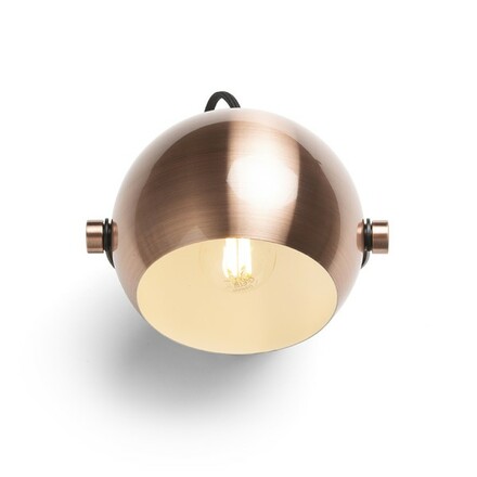 RENDL AGNETA přisazená česaná měď/černá 230V E27 40W R13896