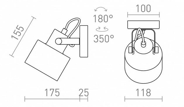 RENDL CELEIA přisazená matná bílá matný nikl 230V E27 40W R13901