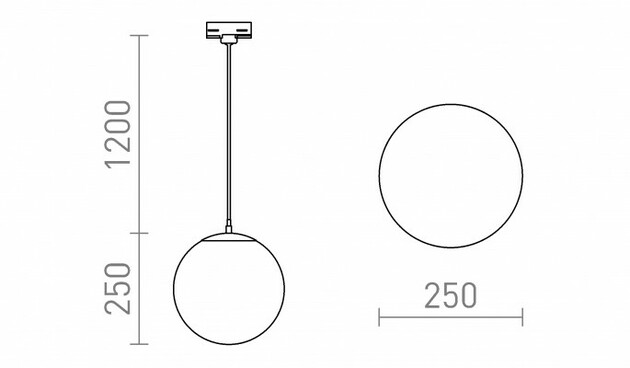 RENDL LUNA 25 pro tříokr. lištu opálové sklo/chrom 230V E27 15W R13968