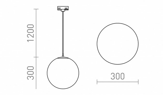 RENDL LUNA 30 pro tříokr. lištu opálové sklo/chrom 230V E27 15W R13969