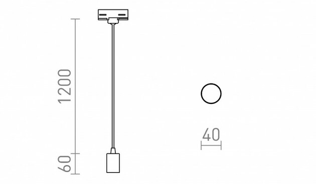 RENDL ARAQ pro tříokr. lištu závěsná česaná mosaz/černá 230V E27 42W R13979