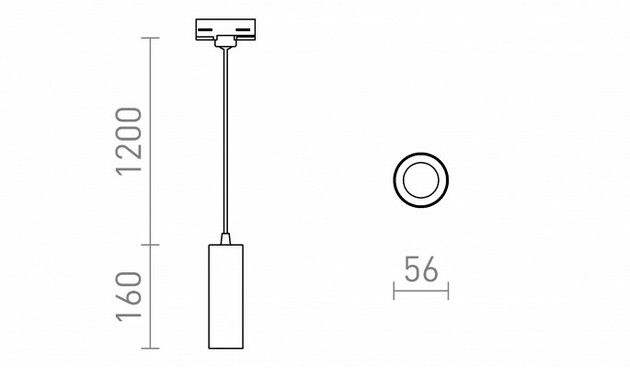 RENDL MAVRO pro tříokr. lištu závěsná černá/zlatá 230V LED 12W 38° 3000K R13985