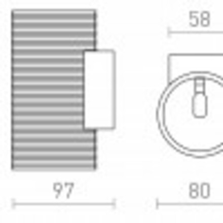 RENDL GLANS RR2 150 nástěnná bílá Eco PLA 230V G9 5W R14000