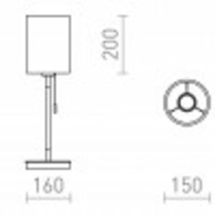 RENDL KEITH/RON 15/20 stolní s USB Polycotton bílá/buk 230V E27 7W R14036