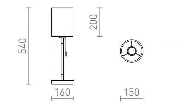 RENDL KEITH/RON 15/20 stolní s USB Polycotton bílá/buk 230V E27 7W R14036