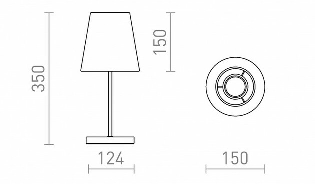 RENDL NYC/CONNY 15/15 stolní Polycotton bílá/nikl 230V E27 7W R14048