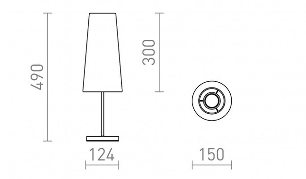 RENDL NYC/CONNY 15/30 stolní Monaco petrolejová/stříbrné PVC/chrom 230V E27 7W R14053